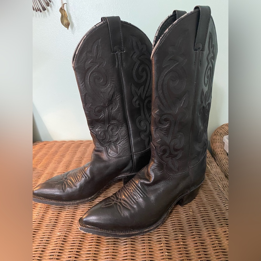 Justin's cowboy boots black womens size 7.5